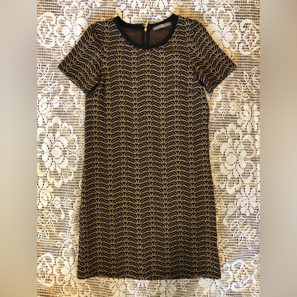 Signature Collection SP 4-6 Black Gold glitter Sheath Dress for Cocktail Events